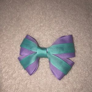 Nicoles Boutique Lavender Purple and Teal Hairbow